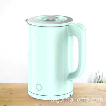 Электрический чайник из нержавеющей стали с двойными стенками, 100% без бисфенола-А, чайник с горячей водой